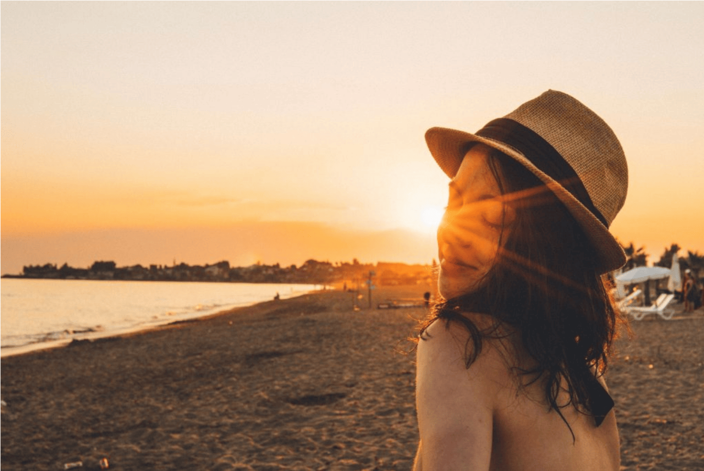 Frau am Strand